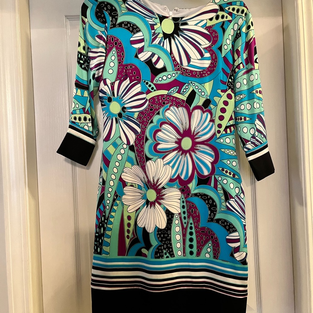 Cache Silk Dress 💜💙💚 - Picture 3 of 11